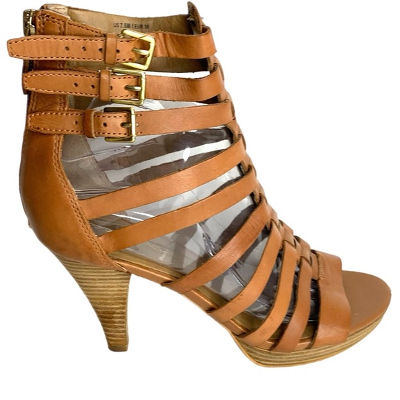 Via Spiga Brown Tan Strappy Gladiator Heels Sz:7.5 - Picture 2 of 12